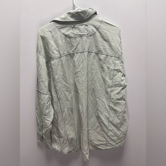 We The Free Mary Jean Baby Cord Shirt Teal Size Medium - Picture 7 of 7